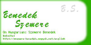 benedek szemere business card